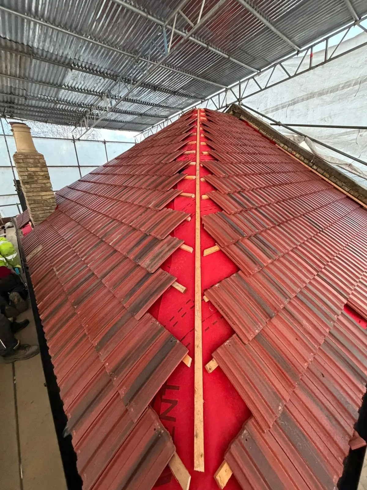 Complete roof replacement with new clay tiles in South Molton