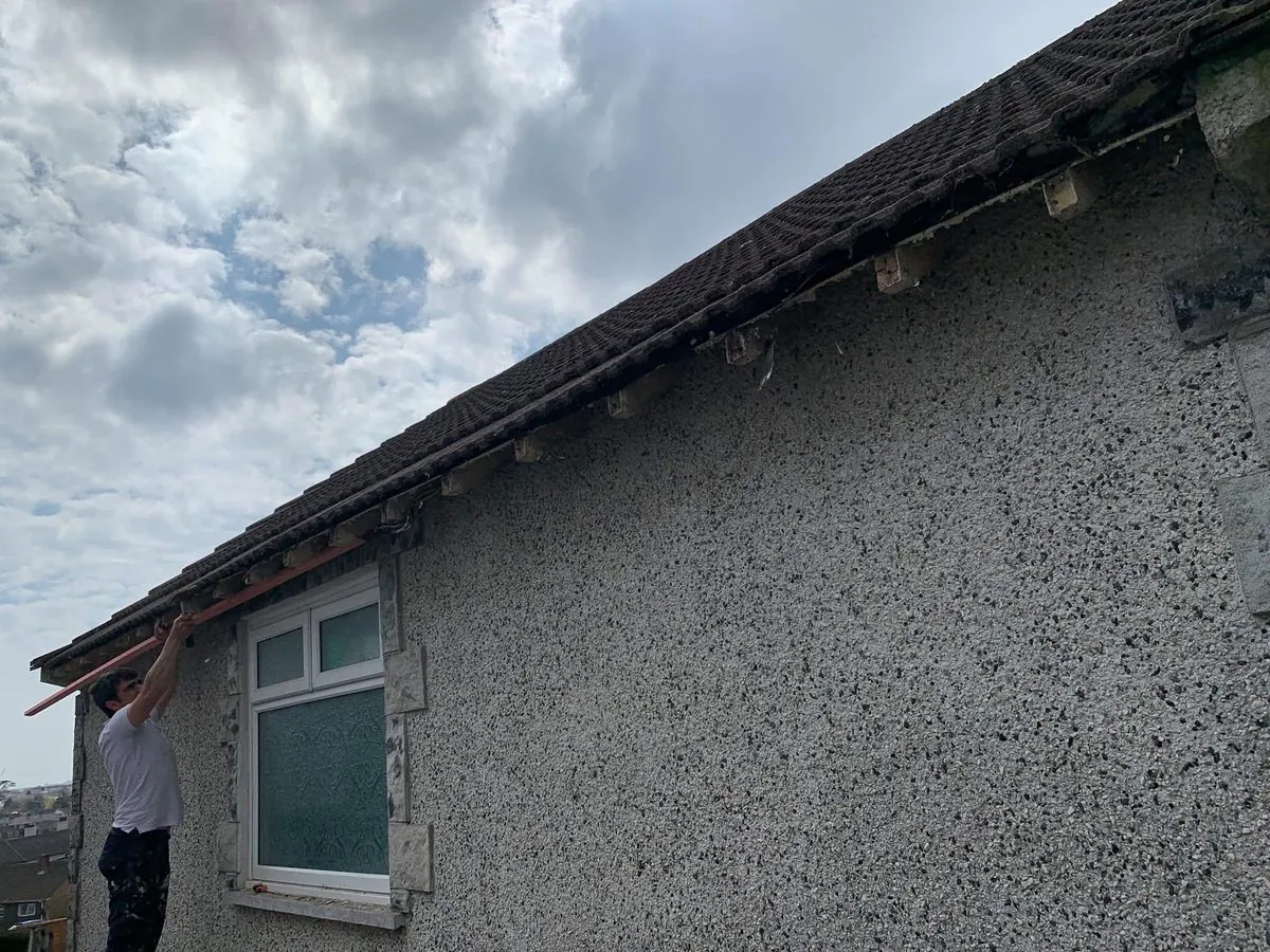 White uPVC fascias and soffits on a bungalow in South Molton